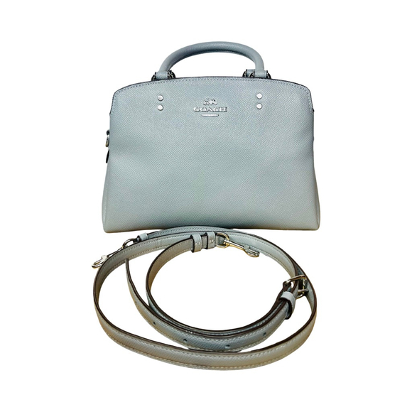 Coach 2012 Mini Lillie Carryall Grey Crossgrain Leather Satchel Crossbody - Picture 9 of 12